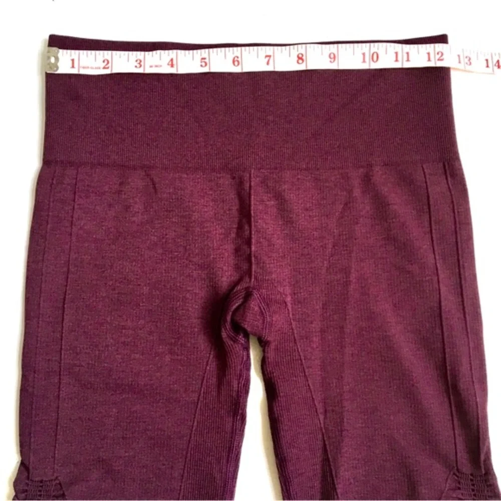 Lululemon The Flow Compression Ruched Crop II Thights Heathered Berry Yum Size 4